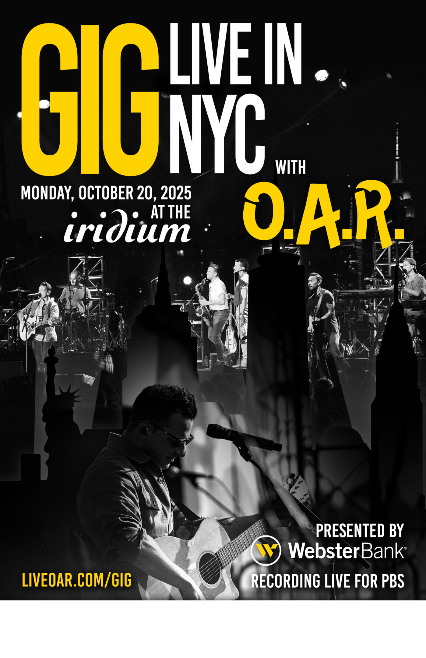 Concert poster for O.A.R., NYC 2025